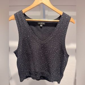 J. Crew Crystal Embellished Sweater Vest